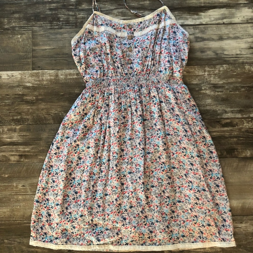 Boho floral mini dress